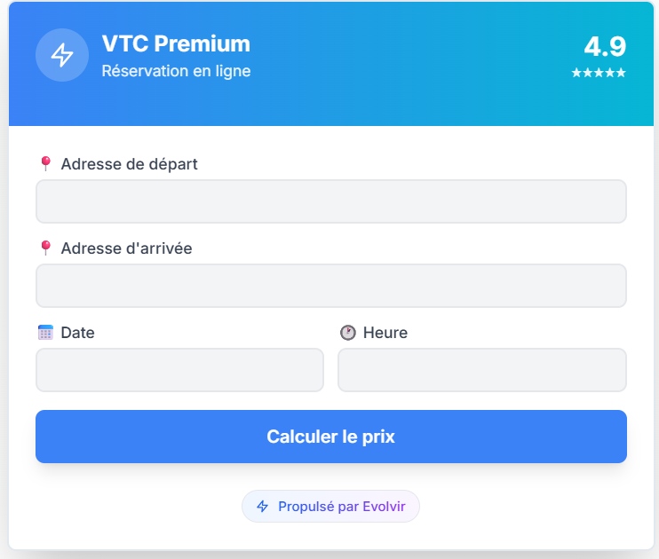 Dashboard Evolvir - Gestion complète VTC 3