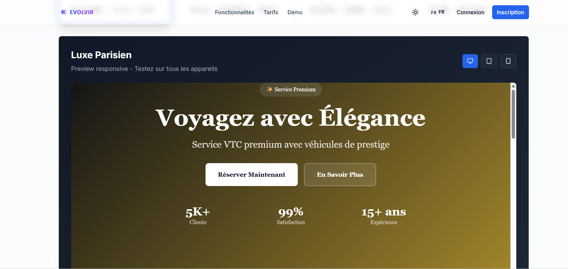 Créateur de site Evolvir 3