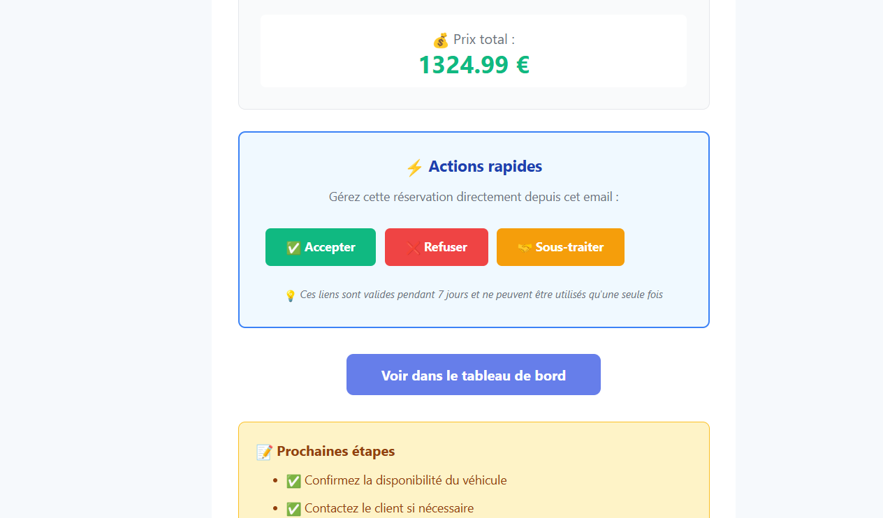 Widget de réservation Evolvir 3