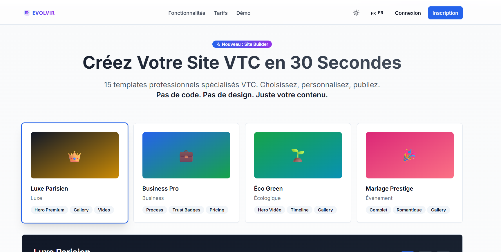 Créateur de site Evolvir 1