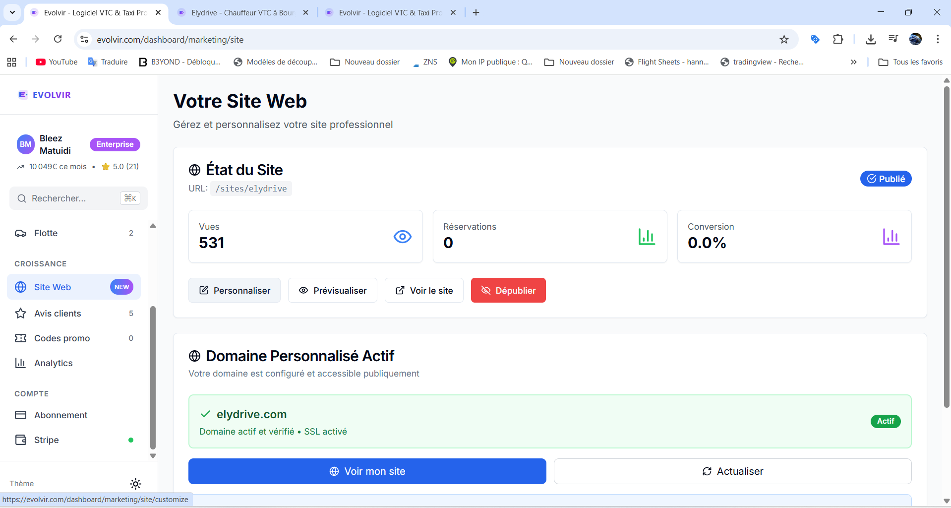Créateur de site Evolvir 1